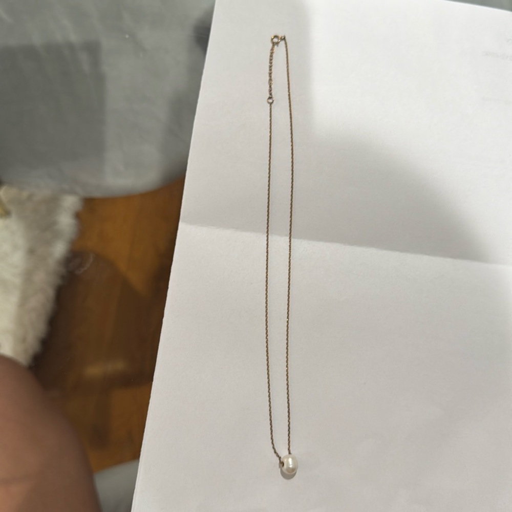 Athens Protasis Pearl and Gold necklace 16”